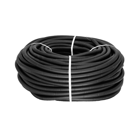 Труба гофрированная ПНД Plast с зондом d20мм (25м.) черная EKF PROxima (кратно 25)