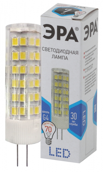 Светодиодная лампа ЭРА G4 7Вт 220В 4000К