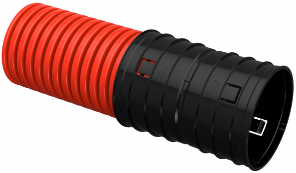 Труба гофр. двустенная ПНД d=140мм красная (50м) IEK (кратно 50)