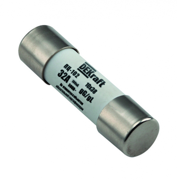 21369DEK Предохранитель цилиндрич. 32A 10x38 ПЦ-102 DEKraft