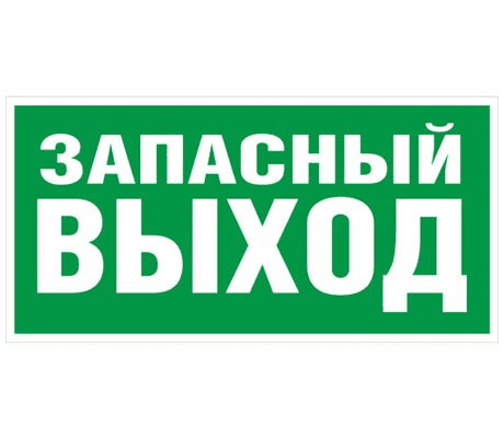 Знак TDM "Запасный выход" 200х100мм (лист - 2 штуки) (кратно 2)