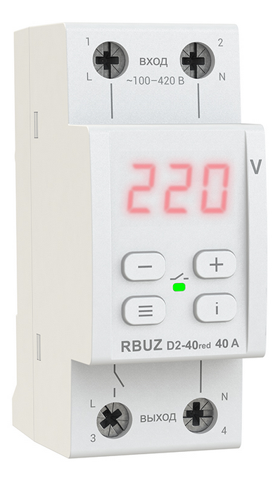 Реле напряжения D2-40 red Rbuz