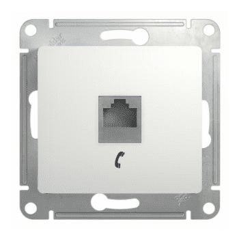 Glossa  Белый Розетка телефонная RJ11, механизм IP20 скрытая установка GSL000181T