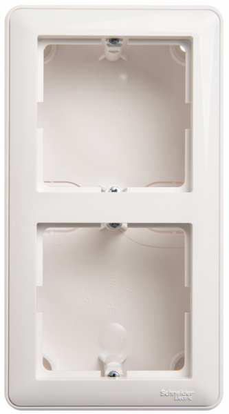 Schneider Electric  Wessen59  Белый  Коробка подъемная для наружного монтажа с рамкой 2-местная, KP-252-18