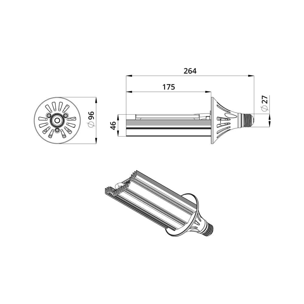Светодиодная лампа ПромЛед Е27-Д 40 4000K