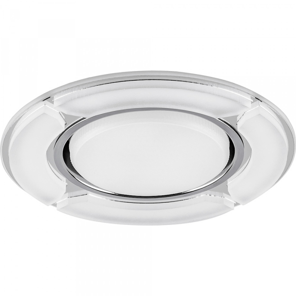 Светильник точечный FERON CD4039 20LED*2835SMD 4000K, 15W GX53, без лампы, белый матовый, хром
