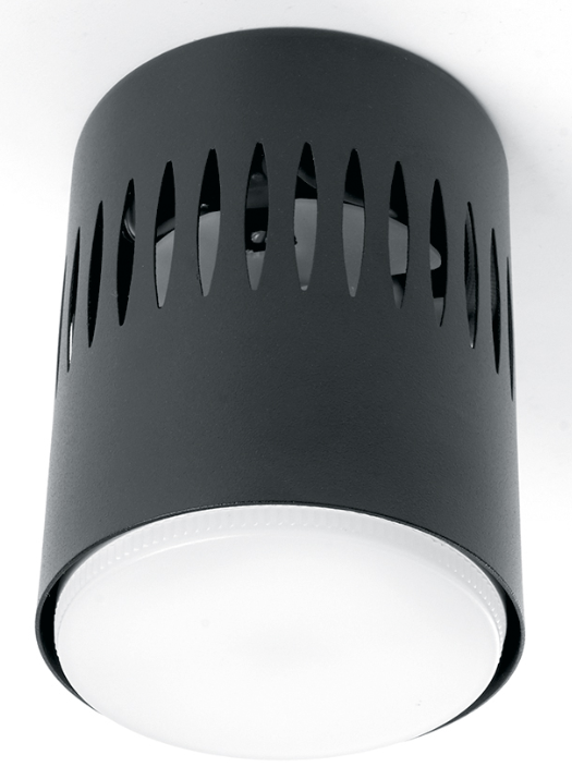 Светильник потолочный 12W, 230V, GX53 и подсветка 4000K, черный HL349
