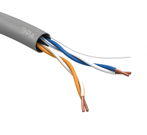 Кабель витая пара U/UTP 2x2x24AWG Cat5e CU PVC 305м SIMPLE (2/40) ЭРА