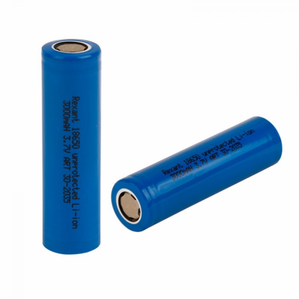 Аккумулятор Rexant 18650  unprotected 20 А Li-ion 3000 mAH 3.7 В 30-2035