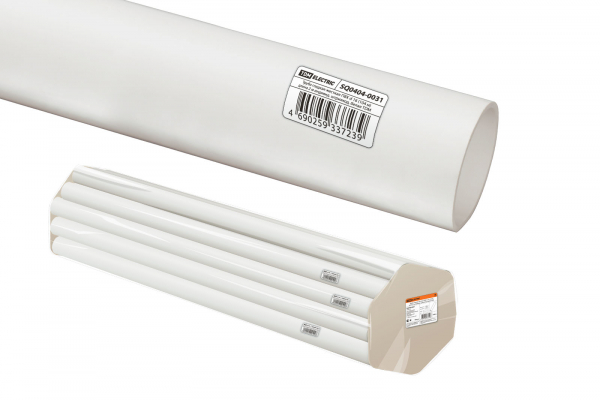 Труба ПВХ 16мм жесткая гладкая  (104 м) длина 2 м индивид. штрихкод, белая TDM (кратно 2)