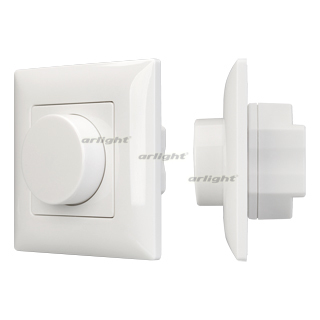 Панель Arlight SMART-P15-DIM-IN White (230V, 1.5A, TRIAC, Rotary, 2.4G) (ARL, IP20 Пластик, 5 лет)