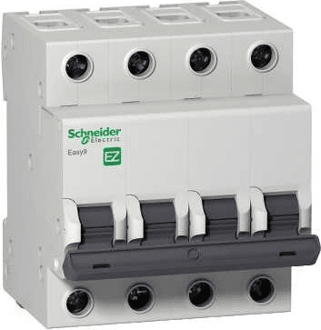 Автоматический выключатель Schneider Electric 4P 63А характеристика C 4,5кА Easy9 EZ9F34463