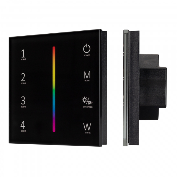 Arlight Панель SMART-P22-RGBW-G-IN Black (12-24V, 4x3A, Sens, 2.4G) (Arlight, IP20 Пластик, 5 лет)