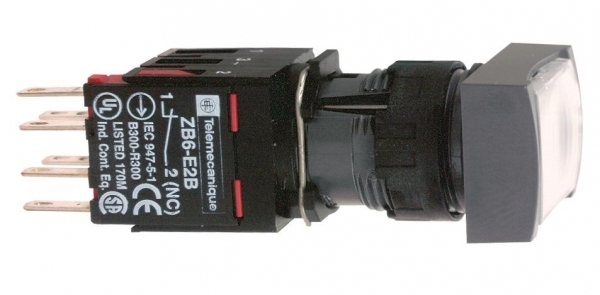 XB6DW1B5B КНОПКА 16ММ 12-24В БЕЛАЯ С ВОЗВРАТОМ XB6DW1B5B