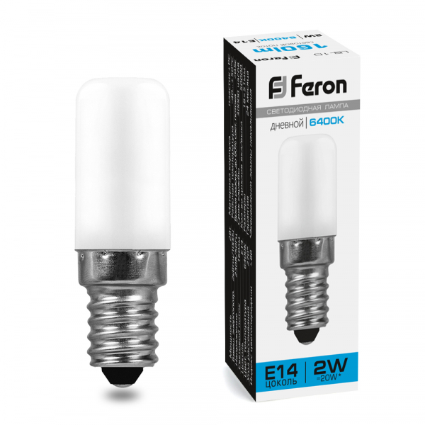 FERON LB-10 (2W) 230V E14 6400K для холодильника