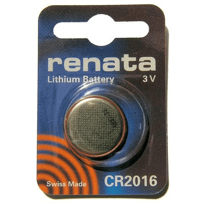 Элемент питания RENATA CR 2016 (Li/MnO2, 75mAh, 3V) (кратно 1)