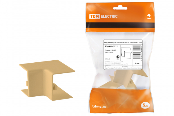 TDM  КМВ  Сосна  Угол внутренний 100х60  (2 шт./комплект) SQ0411-0227