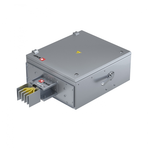 Концевая кабельная коробка 800 А IP55 AL 3L+N+PE(КОРПУС) с автоматическим выключателем ВА-99М 800/800A 50кА и поворотной выносной ручкой