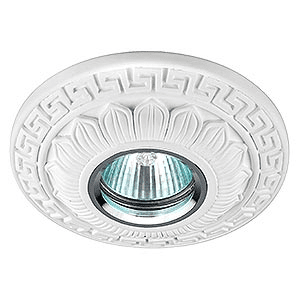 Точечный светильник ЭРА DK G4  декор гипс под покраску  MR16,12V, 50W, круглый,белый