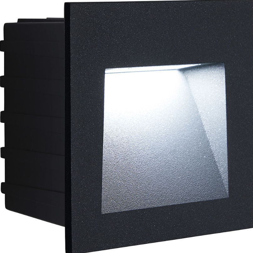 Светильник FERON LN013 3W, 4000K, IP65, квадрат, черный