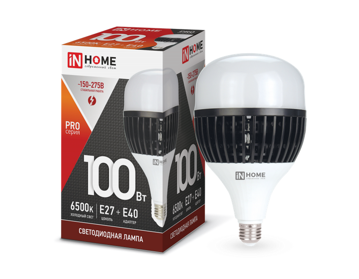 Светодиодная лампа IN HOME 100Вт 230В 6500К E27/Е40