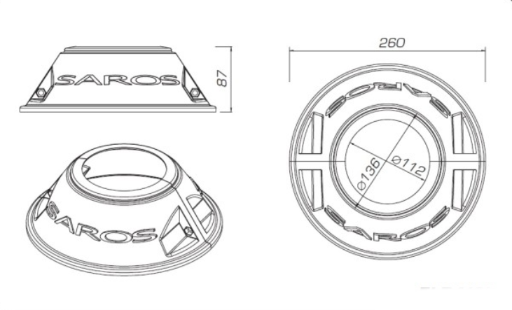 Фланец декоративный Сарос   FLD1-GRF/MM