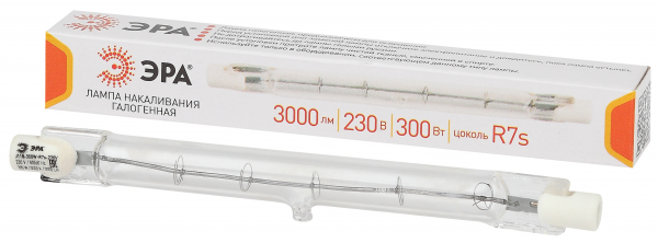J118-300W-R7s-230V ЭРА (галоген, J118, 300Вт, нейтр, R7s) (10/500/18000)