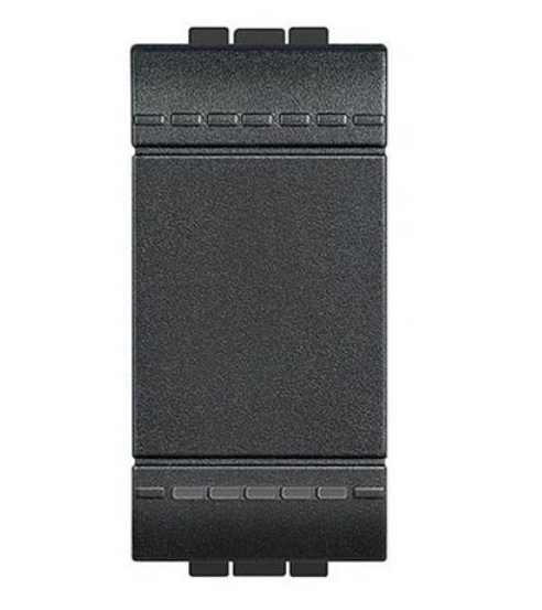 Bticino L4005N Livinglight Кнопка с винтовыми клемами, размер 1 модуль, цвет антрацит