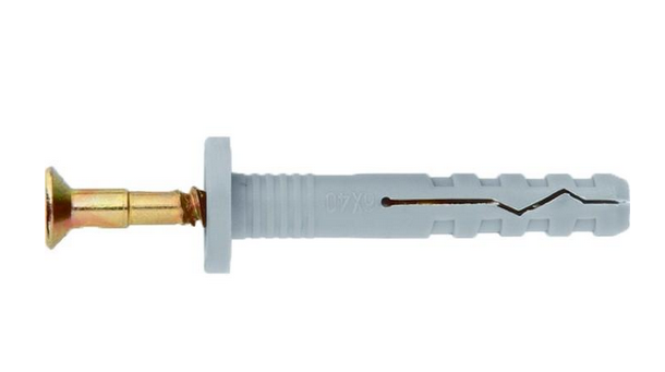 Дюбель-гвоздь полипропиленовый с цилиндрическим бортиком 6х40мм,200шт// СИБРТЕХ