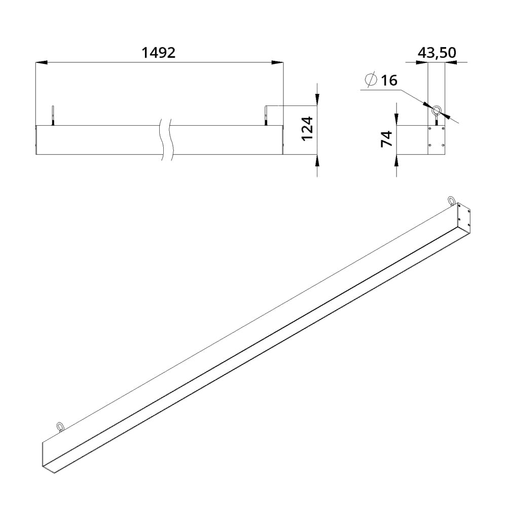 Элегант 60 1500мм S 3000К