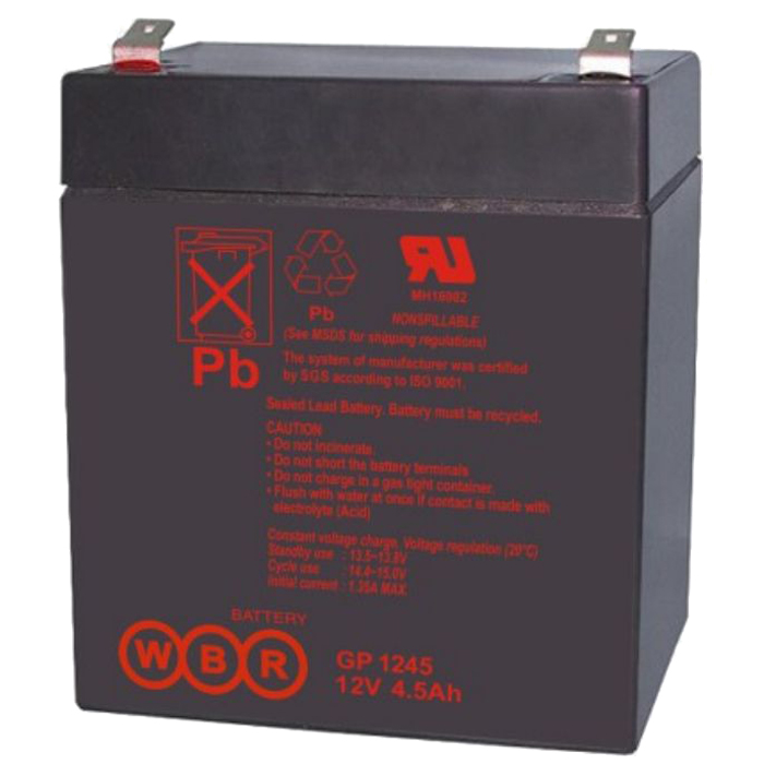 Аккумулятор WBR  1245 12V 4/4,5Ah