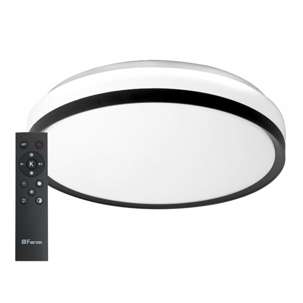 Светильник Feron AL6240 “Simple matte” 80W, Max. 5600Lum, 3000К-6500K, управляемый, черный