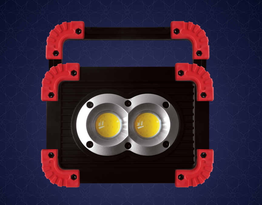 Фонарь автономный прожекторный светодиодный 10W COB+1W LED, 3000мАч, 750Лм+70Лм, IP65, Ritter