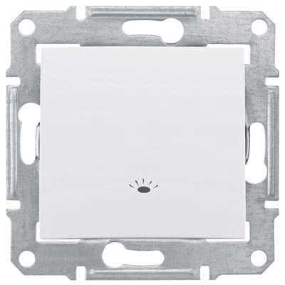 Schneider Electric Sedna  Белый Аква Мех-м кнопка "Свет"  скрытая установка 10А  IP44 SDN0900321