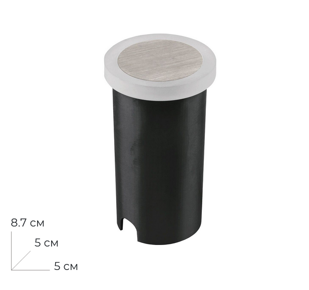 Светильник FERON LN010 1W, 3000K, IP67, круг, белый матовый/хром,