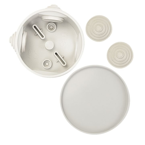 Коробка распаячная EKF КМР-040-038  с крышкой наружная, 65х40, АБС, серая, 4 входа, IP54  plc-kmr-040-038