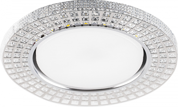 Светильник точечный FERON CD4028 20LED*2835 SMD 4000K, 15W GX53, без лампы, прозрачный, хром