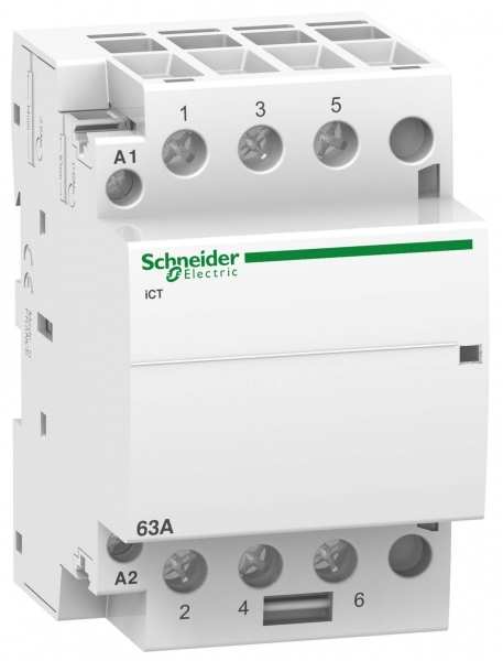 Schneider Electric  Контактор модульный iCT63A 3НО 220/240В 60Гц A9C20663