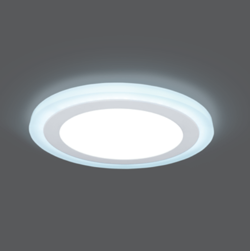 ветодиодный светильник Gauss Backlight BL119 Кругл. Акрил, 12+4W, LED 4000K, Ø190, 1/20