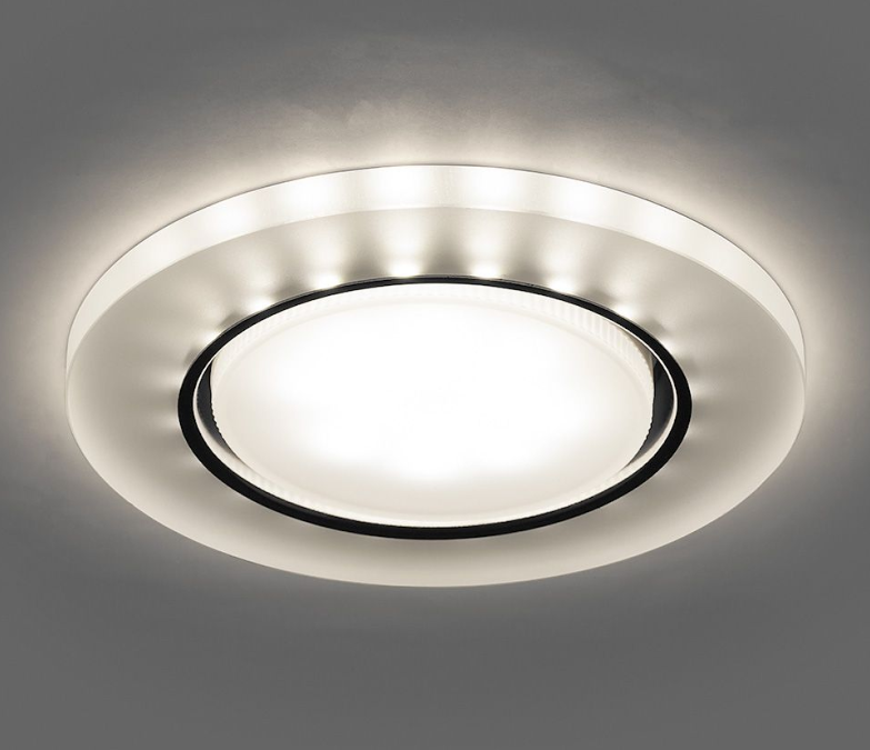 Светильник точечный Feron CD5020 20LED*2835 SMD 4000K, 15W GX53, без лампы, белый матовый круг