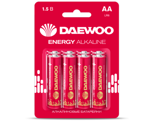 Элемент питания Daewoo LR6 ENERGY Alkaline 2021 BL-8 (кратно 8)