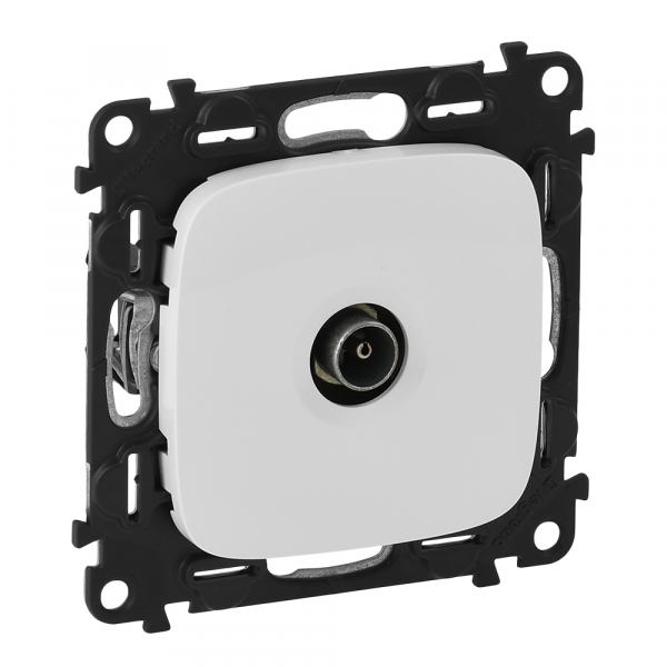 Legrand 753761 Valena ALLURE.Розетка ТВ проходная 1,5дБ/14дБ 0-2400 МГц.С лицевой панелью.Белая