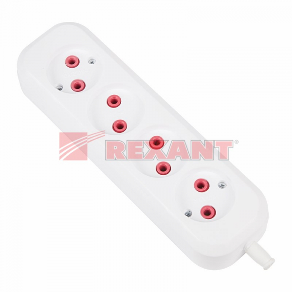 Колодка Rexant  4 гнезда без заземляющих контактов Эконом 11-8714 11-8714