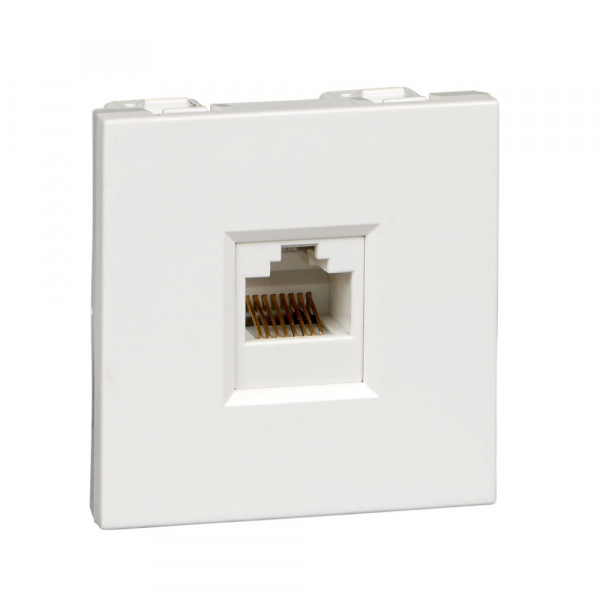 RIN-145K5E-BE РОЗЕТКА W45 1XRJ45 CAT.5E ФОРМАТА 45Х22,5 БЕЛАЯ RAL 9010