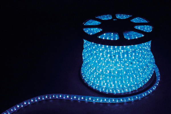 Дюралайт светодиодный Feron LED-F3W 3-х жильный , синий 2,88Вт/м 72LED/м 50м 220V