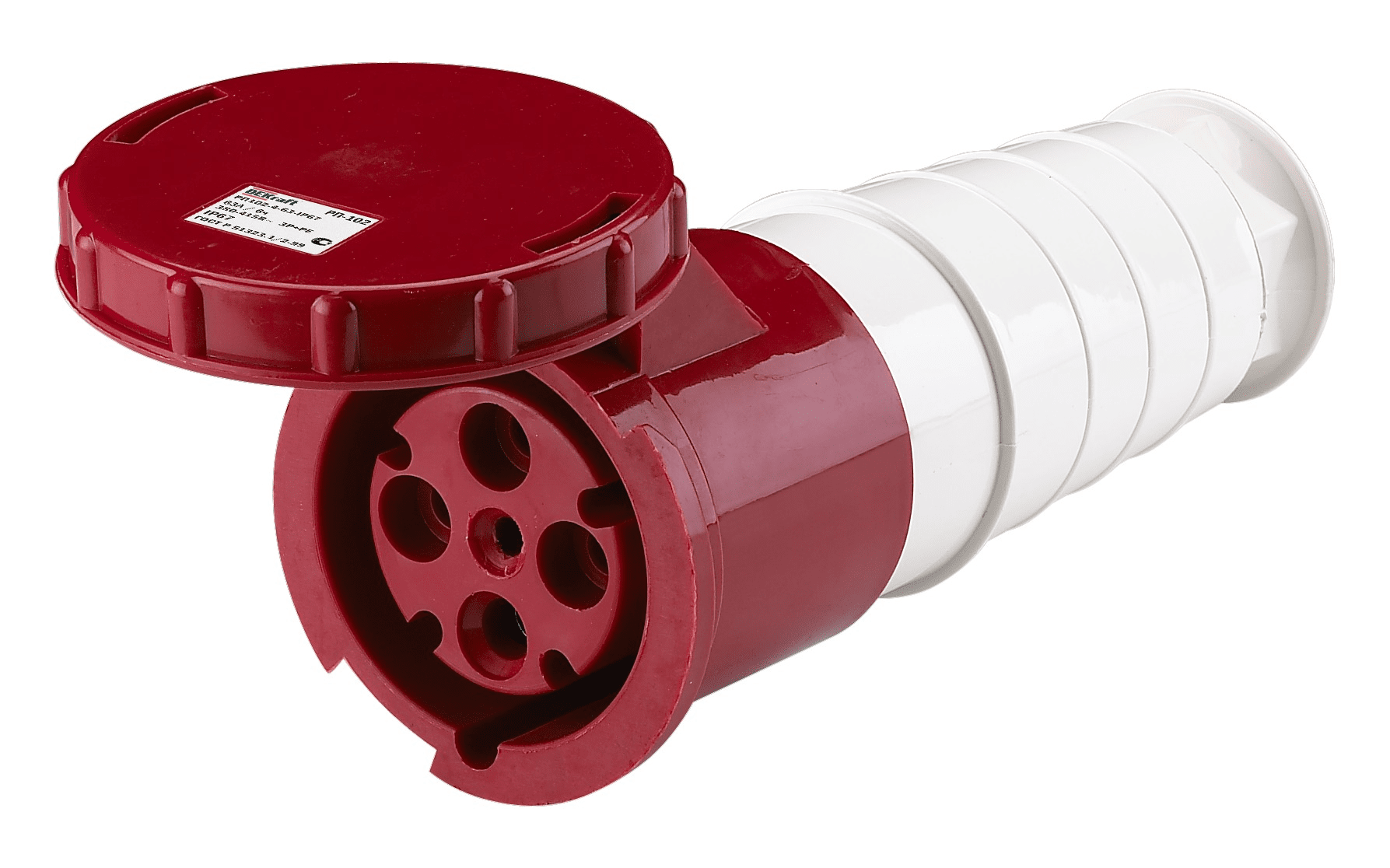 Розетка IEK 234 переносная 3Р+РЕ 63А 380В IP54