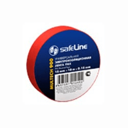 Изолента ПВХ красная 15мм 10м Safeline