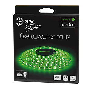 Светодиодная лента ЭРА IP20  12V   4,8Вт/м  зеленый  LS3528-60LED--G (1уп.-5м)