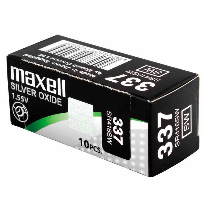 Элемент питания Maxell SR416SW (337) 1PC 0% Hg (кратно 10)