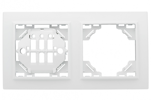 EKF  Минск  Белый Рамка 2-местная  горизонтальная ERM-G-302-10
